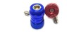 Automotive quick couplers (1x red and 1x blue) SAE compatible R134a - TF-VHF-SA