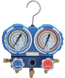 2-way manifold pressure gauges -  - TF-VMG2-R410A-04